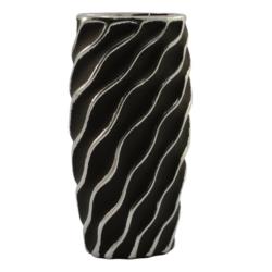 Wazon 26cm ceramiczny czarny WB2